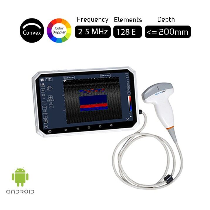 Color Doppler USB Convex Ultrasound Scanner USB-C3CD